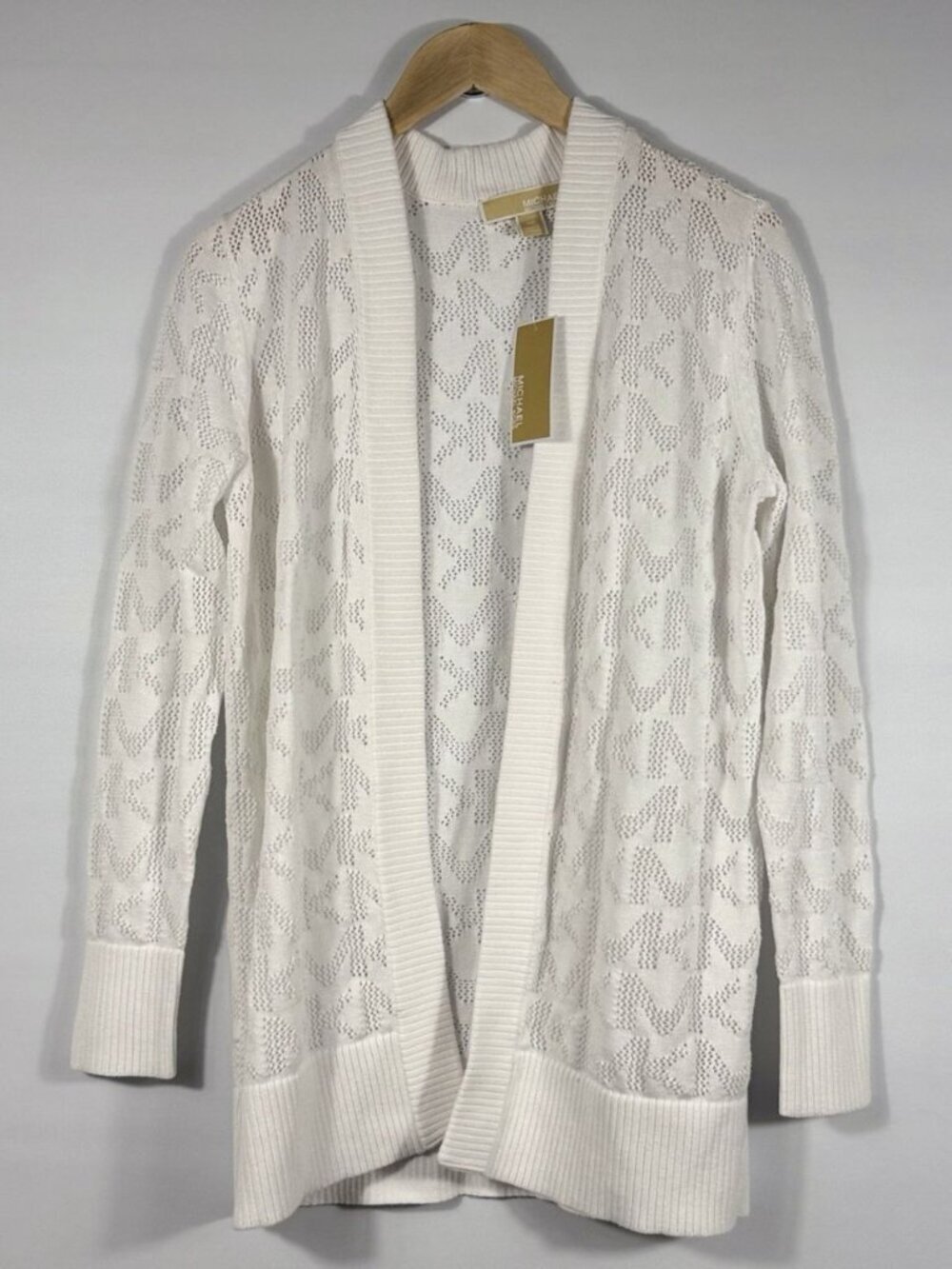 NEW Michael Kors Women's S Logo Open Front Cardigan NWT $125